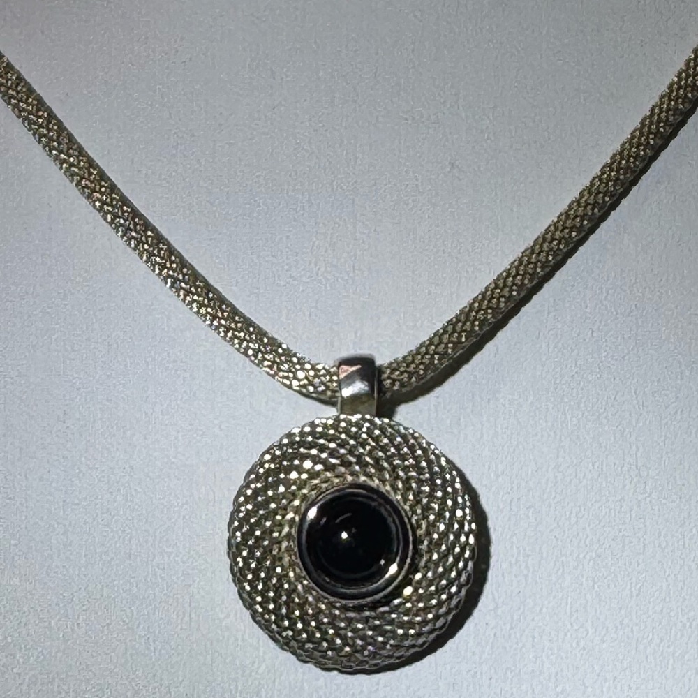 925 Krementz Mesh Spinel Necklace
